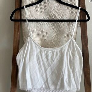 NWOT Wild Honey white raw hem sleeveless top